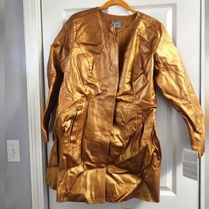 Gold Real Leather Jacket (Women's 16w, New)